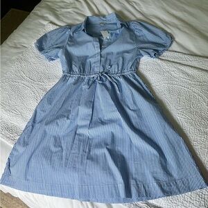 Jcrew blue and white collared dress size 2